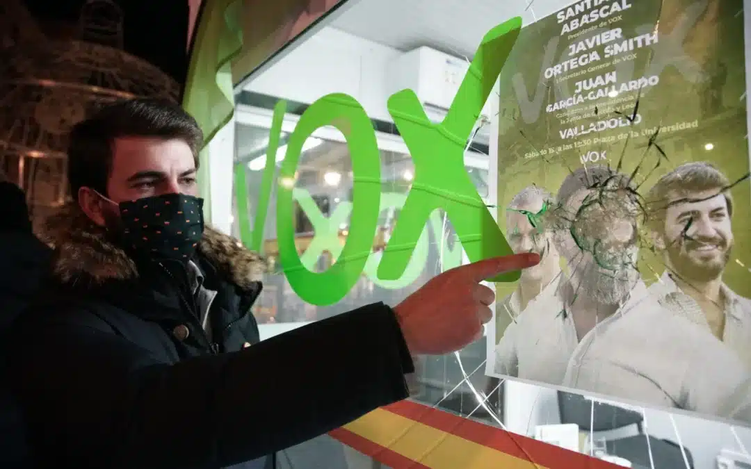 García-Gallardo pide «no amedrentarse» tras los ataques a la sede de Vox en Valladolid